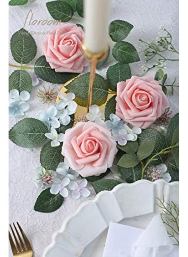 Artificial Flowers 25pcs Real Looking Fake Roses with Stems for DIY Wedding Bouquets White Bridal Shower Centerpieces Arrangements Party Tables Decorations - Image 4
