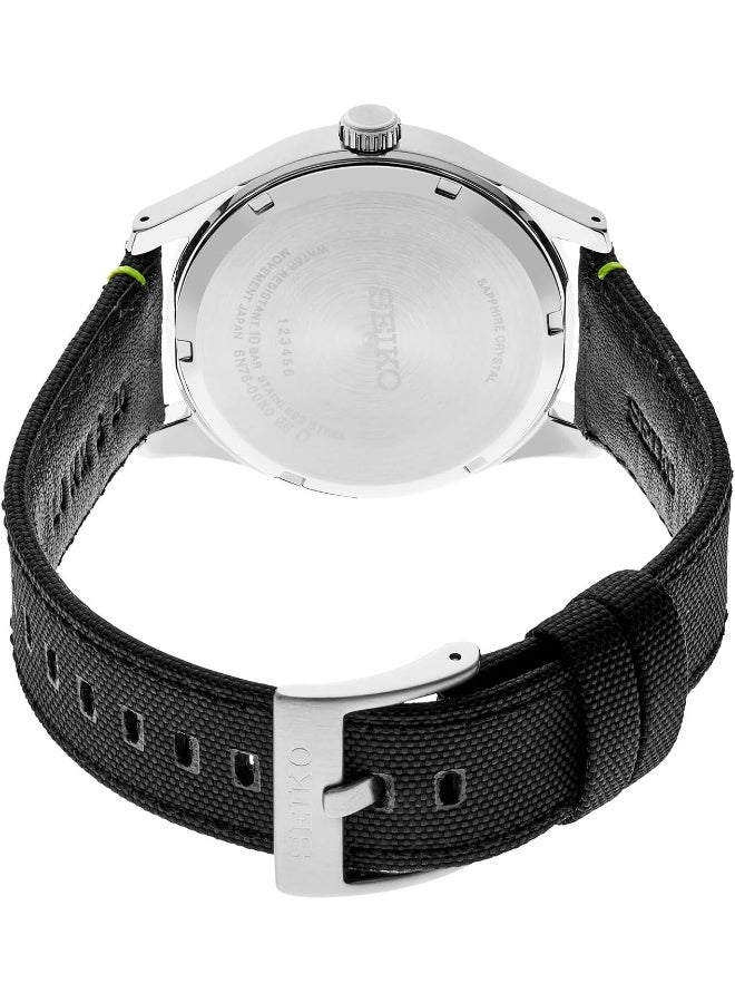 Seiko ساعة يد للرجال بقرص أسود من كواتز بيغ ديت SUR517P1 - Image 3