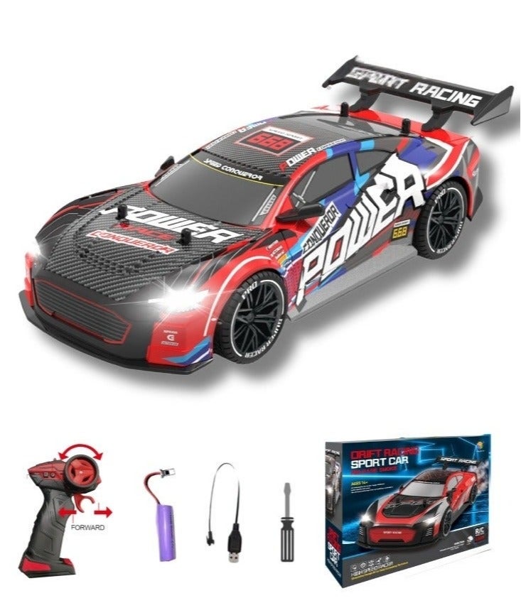 Wheels Remote Control Car Drift Car, 1:16 Scale Car, 2.4GHz 30KM/H High Speed Racing Sport Toy Cars With Lights, Racing And Drift Wheels For Adults Boys Girls Kids Gift - Image 1