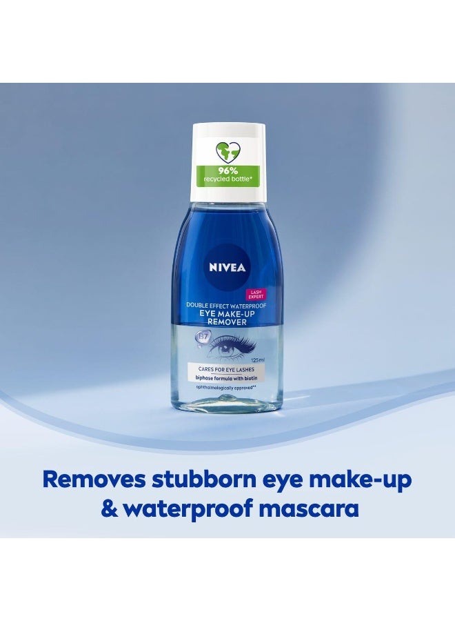 NIVEA Double Effect Eye Makeup Remover, Gentle Bi-Phase Formula, 125ml - Image 3