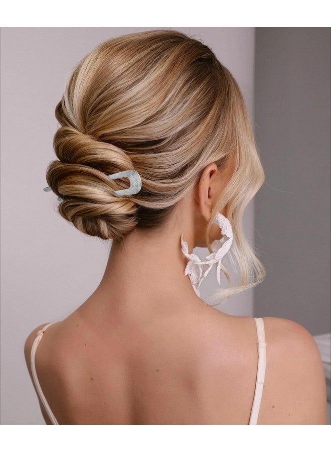 Chanaco French Hair Pins for Women Gold Silver Updo Hair Accessories U Shaped Hair Pins for Buns Twist Hairpin for Styling Metal Hair Fork with Combs for Girls Non Slip Hair Sticks for Thick Hair - Image 2