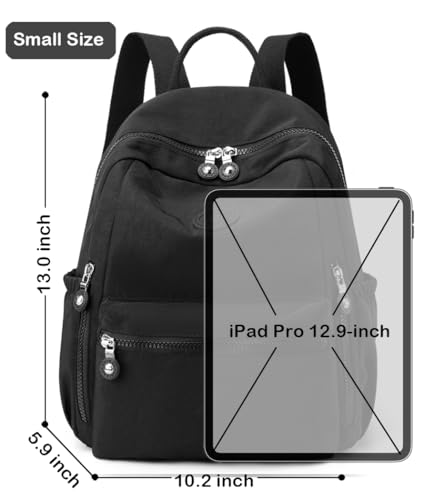 Collsants Backpack Purse for Women Mini Backpack Small Backpack Purse Casual Daypack for Women(black) - Image 2
