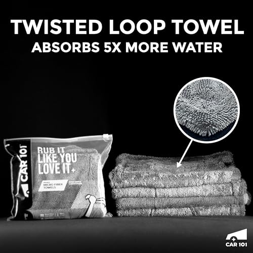 CAR101 Microfiber Cloth - 1Pcs - 60x40 cm - 1200 GSM - DualColor | Multipurpose | Lint-Free | Superior Softness & High Absorbency | Microfibre Towels for Car, Bike & Household Cleaning - Image 5