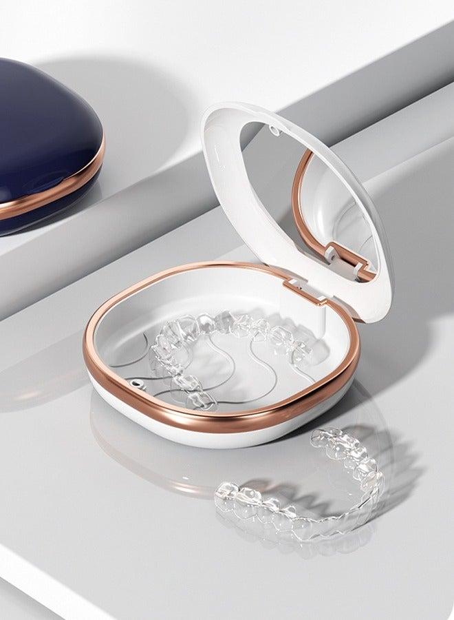 جيفت العناية بالفم، الأسنان، جهاز تقويم الأسنان الخفي، مثبتات التقويم، صندوق تخزين، منظم، حاوية (أبيض مع مرآة) - Image 2