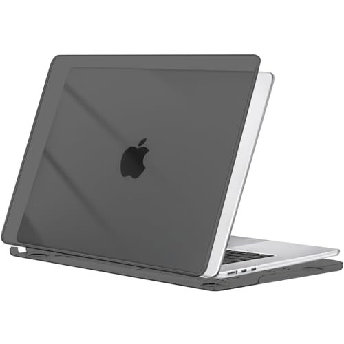 Dyazo Hard Shell Case Compatible for MacBook Air 13.6 inch Case 2026 2025 2024 2022 Release M5 A3449 | M4 A3240 | M3 A3113 | M2 A2681 | Slim Laptop Protective Plastic Cover Case (Transparent Black) - Image 1