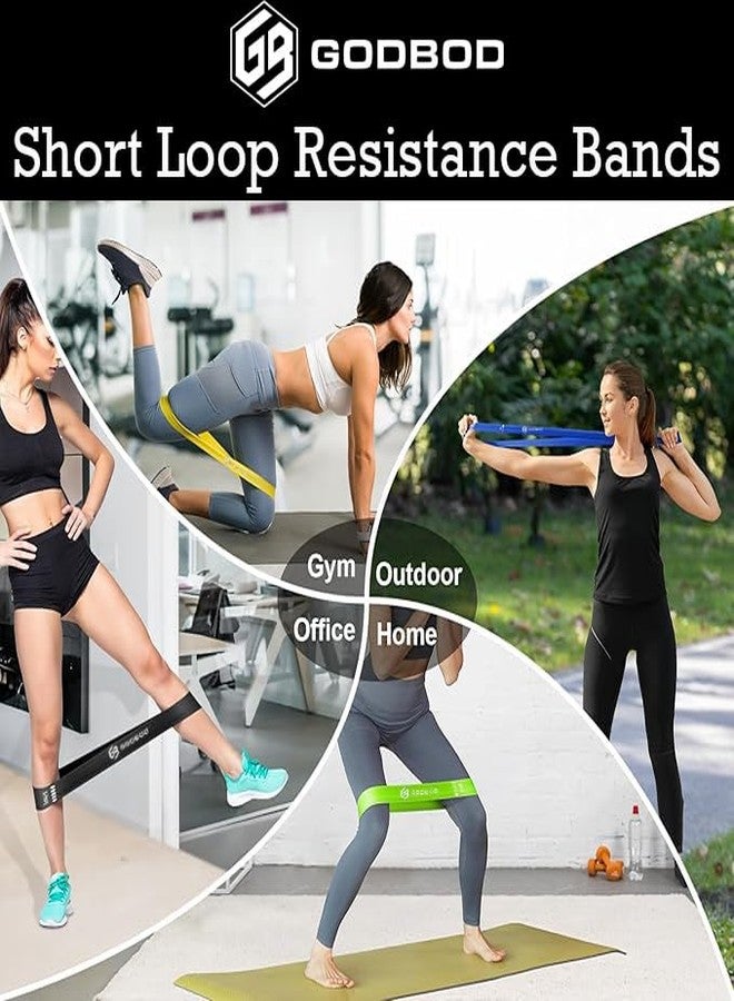 GODBOD Ultimate Resistance Bands Set - 5 Pack with Carrying Bag, Exercise Bands for Strength Training, Yoga, Pilates, Physical Therapy, Home Workouts - Short Loop Bands - Image 3