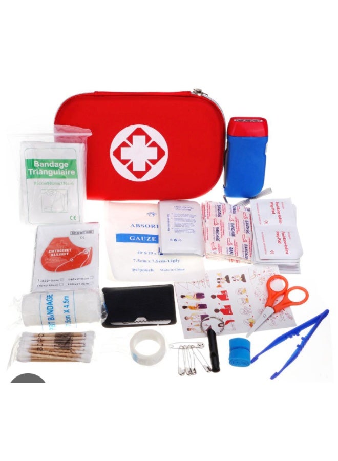 مجموعة الإسعافات الأولية للسفر والطوارئ الطبية EVA للتخييم والمكتب والإسعافات الأولية الخارجية وصندوق تخزين صغير محمول فارغ - Image 1