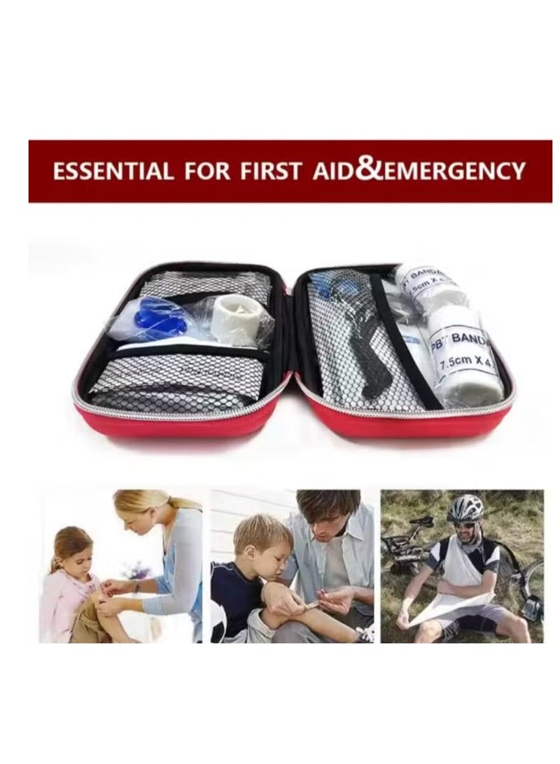 مجموعة الإسعافات الأولية للسفر والطوارئ الطبية EVA للتخييم والمكتب والإسعافات الأولية الخارجية وصندوق تخزين صغير محمول فارغ - Image 3