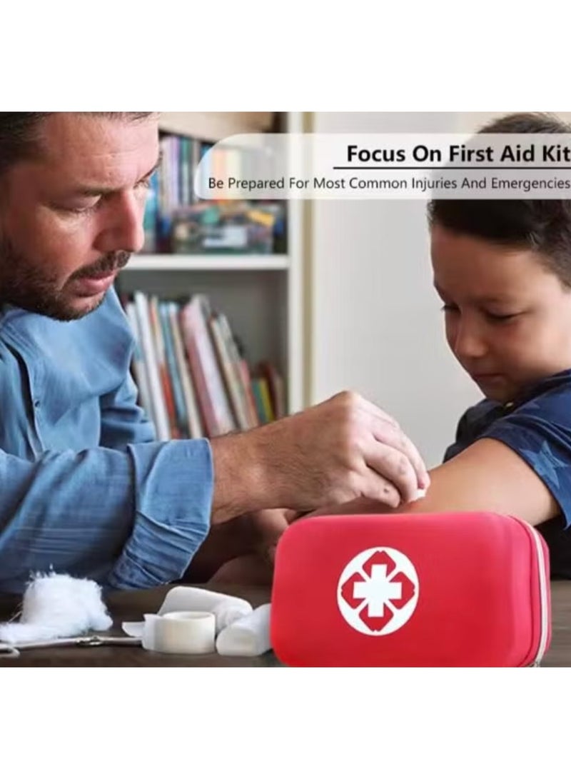 مجموعة الإسعافات الأولية للسفر والطوارئ الطبية EVA للتخييم والمكتب والإسعافات الأولية الخارجية وصندوق تخزين صغير محمول فارغ - Image 4