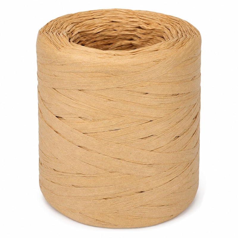 G2PLUS 218 Yards Raffia Paper Craft Ribbon 14 Inch Wide Brown Raffia Packing Twine String for Gift Wrapping DIY ArtsCrafts Crochet Supplies Christmas Holiday Decoration - Image 3