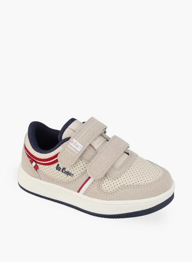 لي كوبر Boys Hook & Loop Ankle School Sneakers