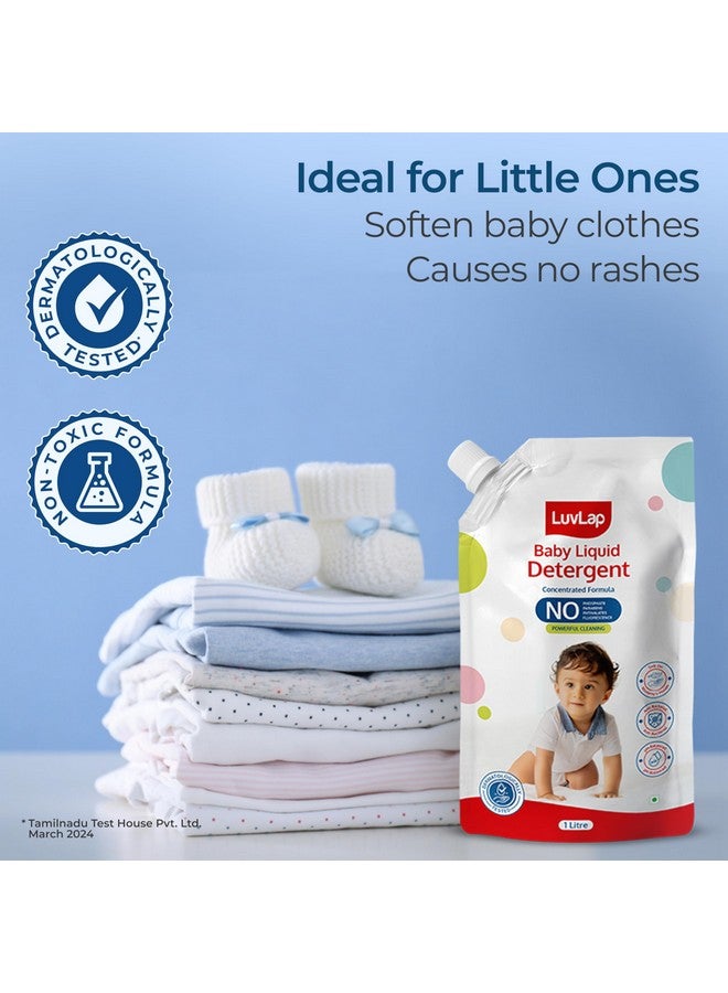 لوفلاب عبوة إعادة تعبئة منظف الغسيل للأطفال - 1000 مل، تركيبة متوازنة الحموضة تم اختبارها من قبل أطباء الجلدية، خالية من المواد الكيميائية القاسية، آمنة على يدي الأم وبشرة الطفل، مضادة للبكتيريا، غنية بالصبار - Image 3