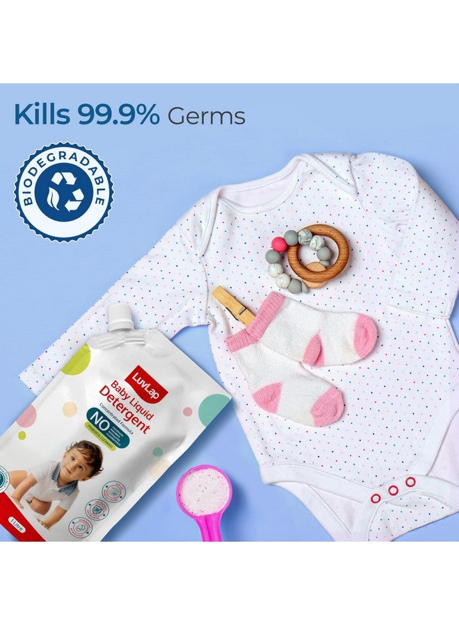 لوفلاب عبوة إعادة تعبئة منظف الغسيل للأطفال - 1000 مل، تركيبة متوازنة الحموضة تم اختبارها من قبل أطباء الجلدية، خالية من المواد الكيميائية القاسية، آمنة على يدي الأم وبشرة الطفل، مضادة للبكتيريا، غنية بالصبار - Image 4