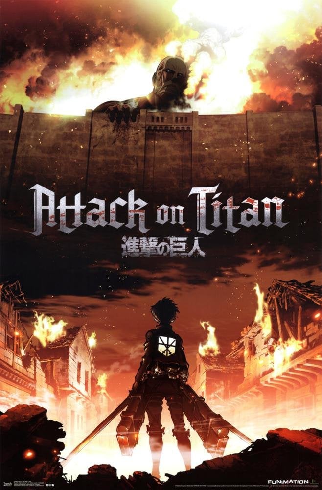 Trends International Trends International Attack on Titan  Fire Wall Poster 22375 x 34 Unframed Version  - Image 1