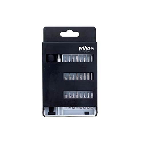 Wiha 75992 System 4 Precision Interchangeable Bit Set, Torx, Slotted, Phillips, Hex Inch, ESD Safe Precision Handle, 27 Piece In Compact Box - Image 1