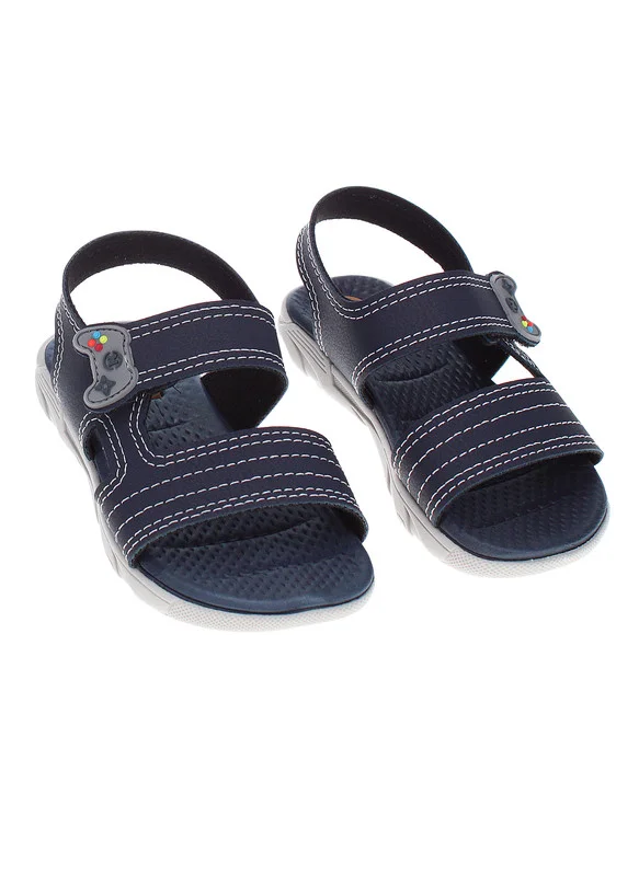 موليكينهو Molekinho Infant Boys Sandals With Back Strap Navy | Made In Brazil