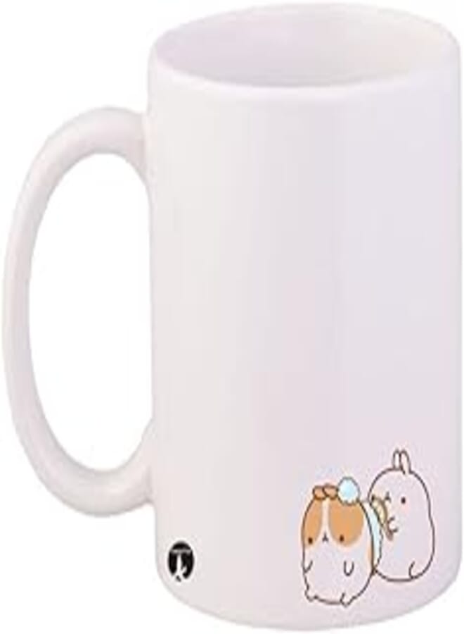 RYN PRINTED Design Rabbit Mug White Brown 11ounce
