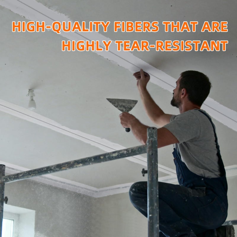 QILIMA Self-Adhesive Fiberglass Drywall Joint Mesh Tape, Fiber Mesh Crack Patch Wall Repair Fabric,2 Inch by 148 Feet White - Image 5