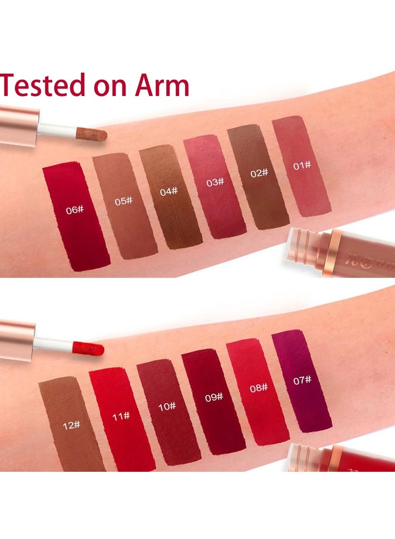 CmaaDu 2 PCS Waterproof Matte Lip Glaze and Velvet Lipstick - Long-Lasting, Smooth, and Glossy Finish Valentine's Day Gifts - color 10 - Image 3