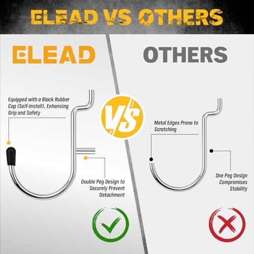 ELEAD مجموعة أدوات تعليق 297 قطعة من إيليد، ملحقات منظم لوح التعليق مع صناديق لتنظيم أدوات متنوعة، تناسب لوح التعليق بسمك 1/8 أو 1/4 بوصة للتخزين المعلق، للمرآب والمطبخ والحمام وغرفة الحرف اليدوية - Image 2