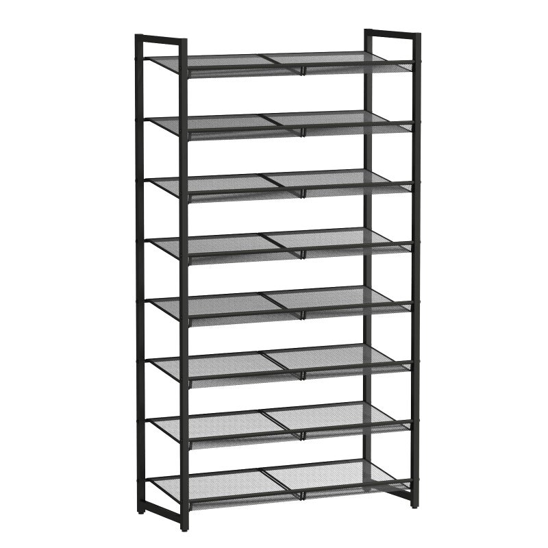 MILEFA Shoe Rack, 8-Tier Metal Shoe Organizer, Tall Shoe Rack for Closet,entryway,Garage, with Adjustable Flat or Angled Shelves, 32-40 Pairs,Shoes That can accommodate The Whole Family. - Image 1