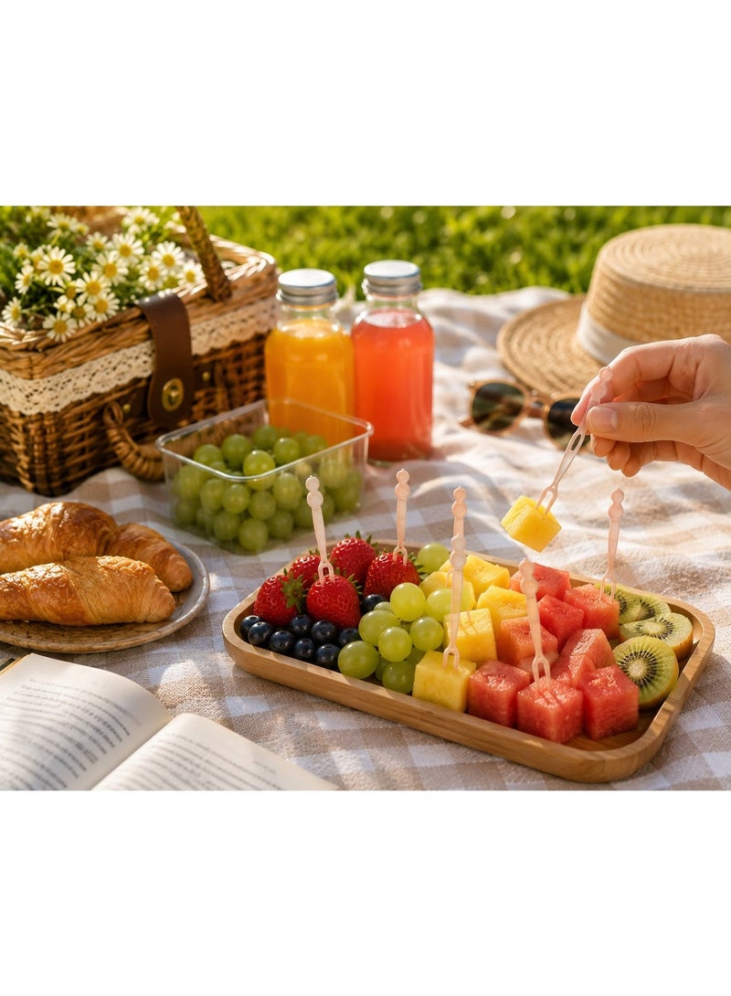 Pack of 50 Mini Fruit Forks for Kids Food Picks for Fruits Lunch Boxes and Parties - Image 1