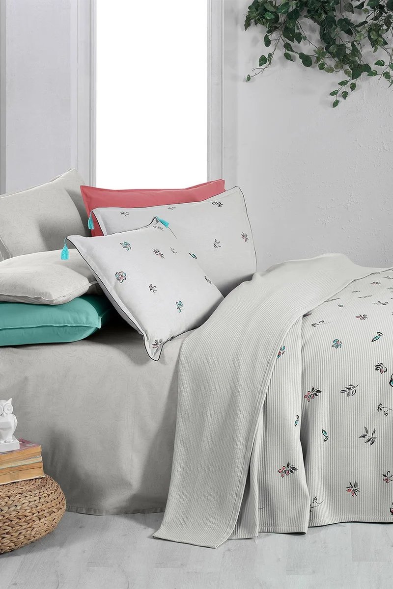 ساريف Saira Gray Double Cotton Pique Set