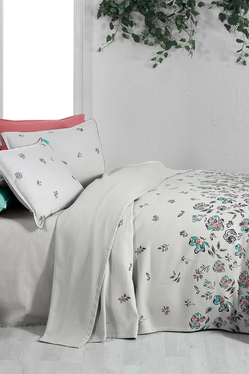 ساريف Saira Gray Double Cotton Pique Set