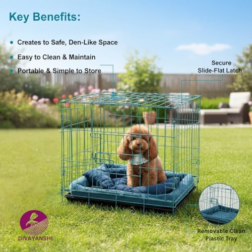 DIVAYANSHI Metal Cage for Dogs and Rabbits | Outdoor Pet Cage with Removable Tray | Durable Small Animal Kennel for Indoor & Outdoor Use- 30 inch - Image 3