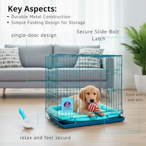 DIVAYANSHI Metal Cage for Dogs and Rabbits | Outdoor Pet Cage with Removable Tray | Durable Small Animal Kennel for Indoor & Outdoor Use- 30 inch - Image 2
