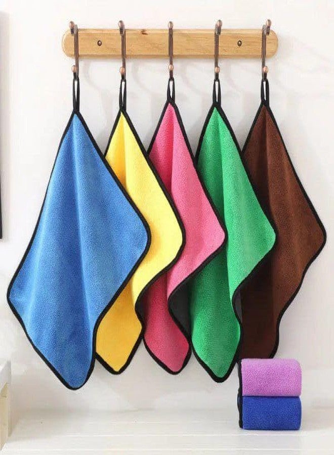 Finalize 2Pcs Waterproof Kitchen Apron with Pocket & Side Hand-Wiping Towel - Adjustable Cooking Aprons for Women & Men for Home, Baking, Cleaning-Free Size, Random Color (Multi Apron) - Image 3