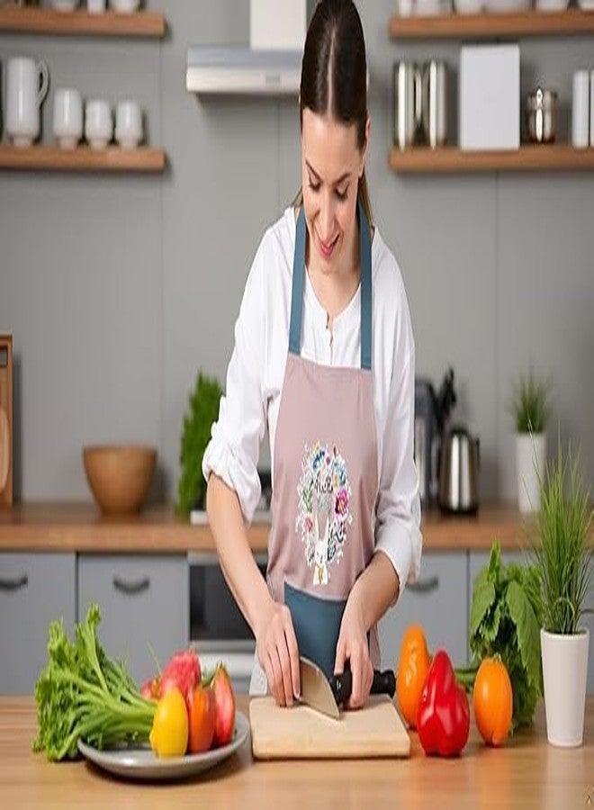Finalize 2Pcs Waterproof Kitchen Apron with Pocket & Side Hand-Wiping Towel - Adjustable Cooking Aprons for Women & Men for Home, Baking, Cleaning-Free Size, Random Color (Multi Apron) - Image 4