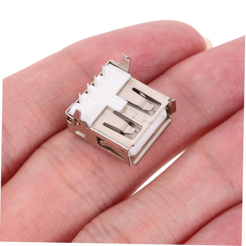 بالاكو 100 قطعة موصل USB من النوع A أنثى بزاوية 90 درجة أفقية مقبس لحام منافذ بديلة USB 2.0 لأجزاء الإلكترونيات والإصلاح - Image 4