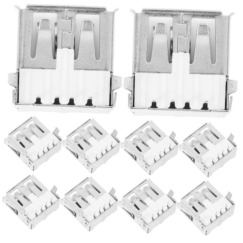 بالاكو 100 قطعة موصل USB من النوع A أنثى بزاوية 90 درجة أفقية مقبس لحام منافذ بديلة USB 2.0 لأجزاء الإلكترونيات والإصلاح - Image 2