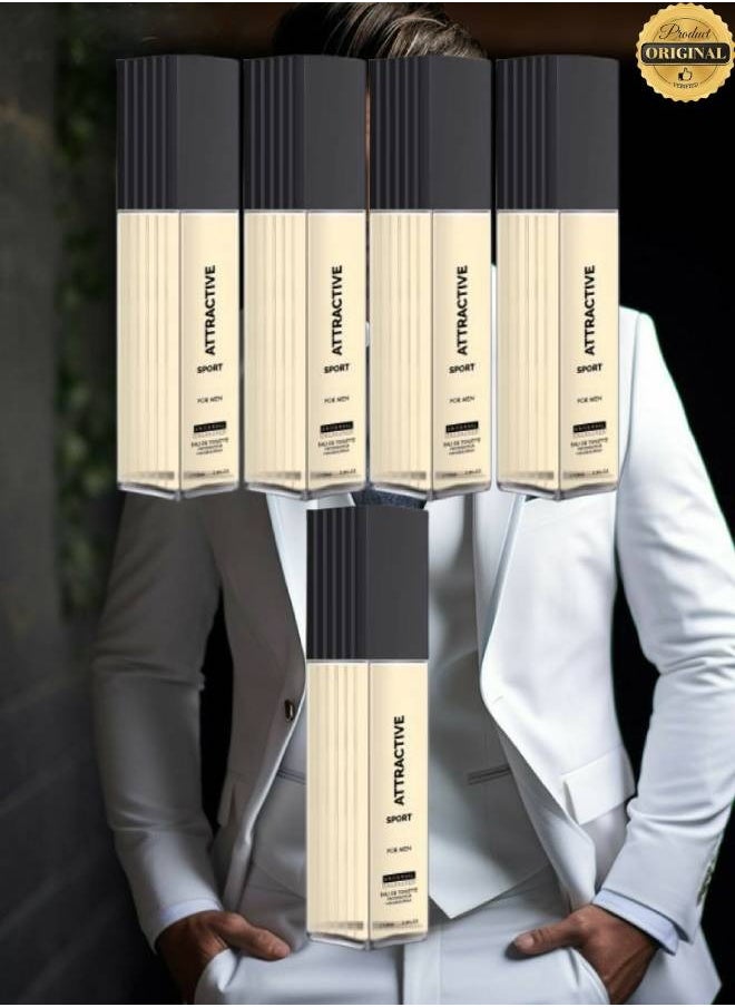 يو إف 5 قطع عطر اتراكتيف سبورت للرجال 100 مل  - Image 1