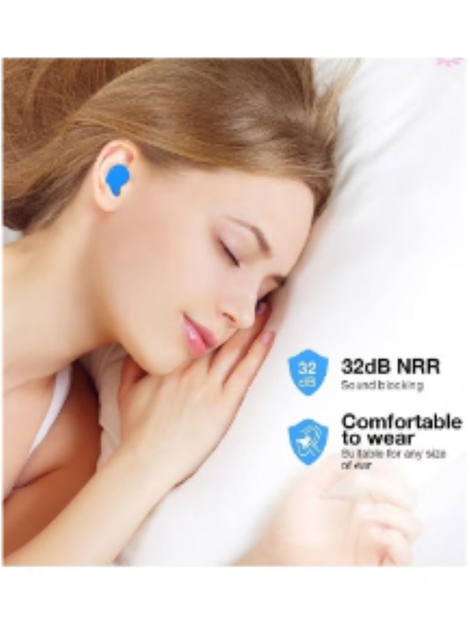 Generic 6 Pairs of Noise Cancelling Earplugs for Sleeping Soft Reusable Moldable Silicone Ear Plugs for Swimming Snoring Travel  - Image 2