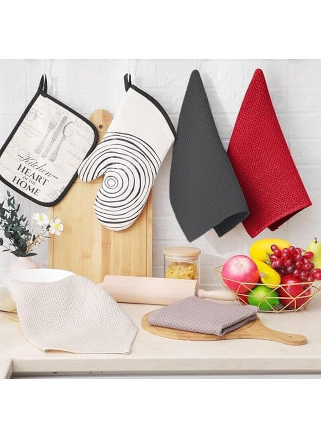 سيجنولا مجموعة سيجنولا مكونة من 3 قطع من الألياف الدقيقة الفاخرة سهلة التنظيف بمقياس النانو، مرآة زجاجية لنافذة السيارة، تنظيف من الفولاذ المقاوم للصدأ، منشفة تلميع زجاجية، منشفة قابلة لإعادة الاستخدام، قماش وافل لأطباق المطبخ، 50 × 50 سم أحمر. - Image 5