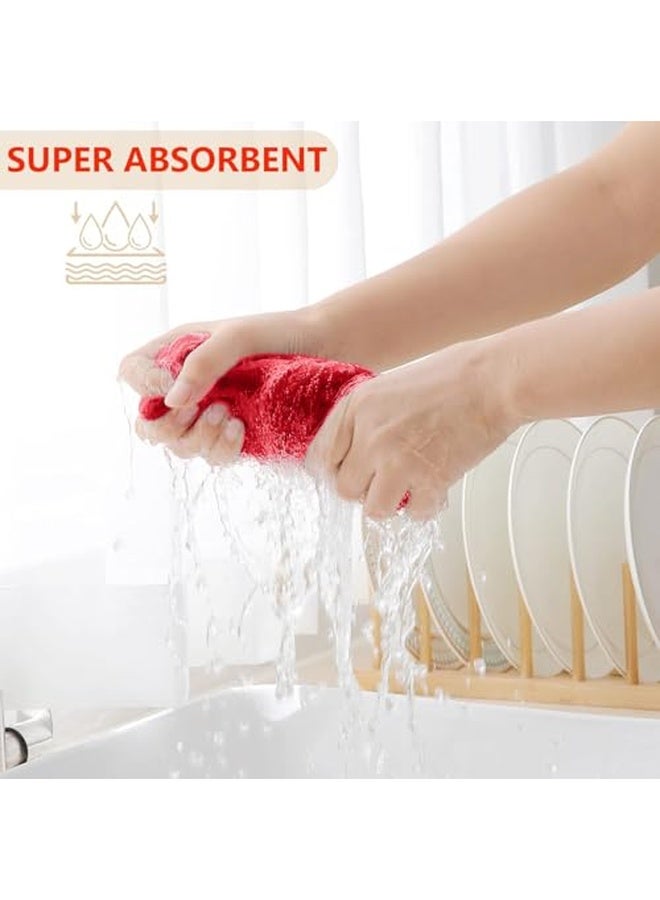 سيجنولا مجموعة سيجنولا مكونة من 3 قطع من الألياف الدقيقة الفاخرة سهلة التنظيف بمقياس النانو، مرآة زجاجية لنافذة السيارة، تنظيف من الفولاذ المقاوم للصدأ، منشفة تلميع زجاجية، منشفة قابلة لإعادة الاستخدام، قماش وافل لأطباق المطبخ، 50 × 50 سم أحمر. - Image 3