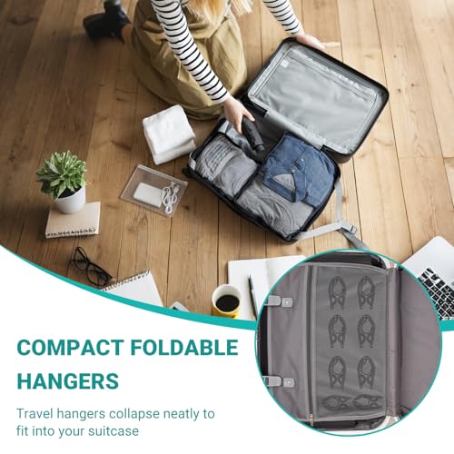 LQOQA 10 Pcs Travel Hangers, 2026 Cruise Ship Essentials, Foldable Plastic Hangers for Suitcase, Portable Travel Must Haves for RV Camping Hotel Europe Vacation (Black) - Image 4