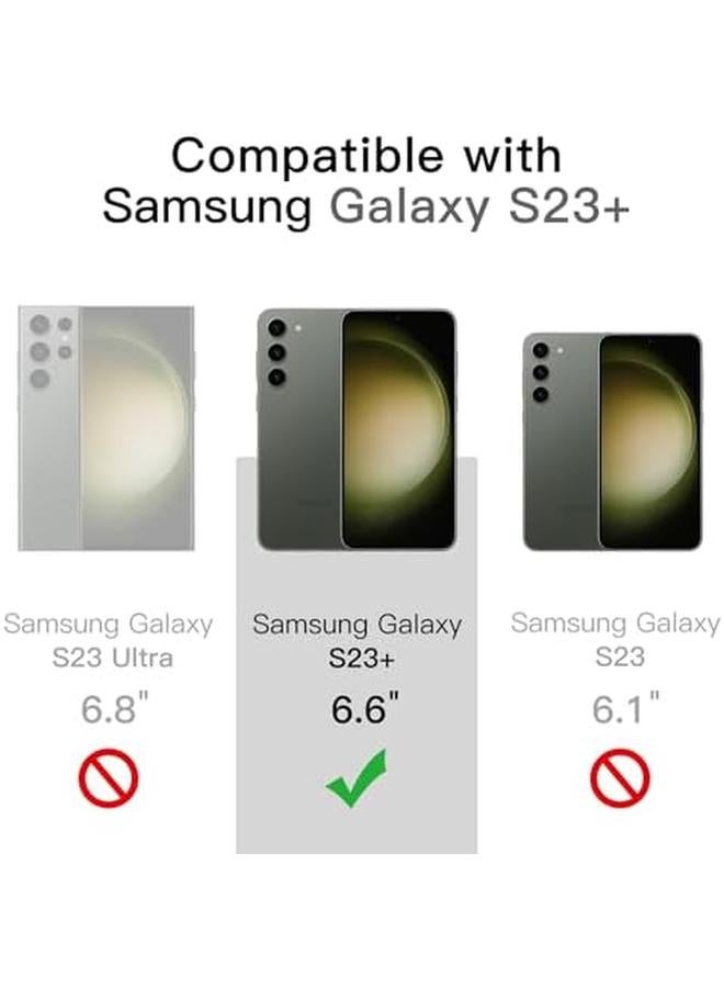 جي تيك جراب مغناطيسي لهاتف Samsung Galaxy S23 Plus S23 Plus 5G مقاس 6.6 بوصة متوافق مع Magsafe غطاء خلفي شفاف غير لامع مقاوم للصدمات باللون الأخضر الداكن - Image 2