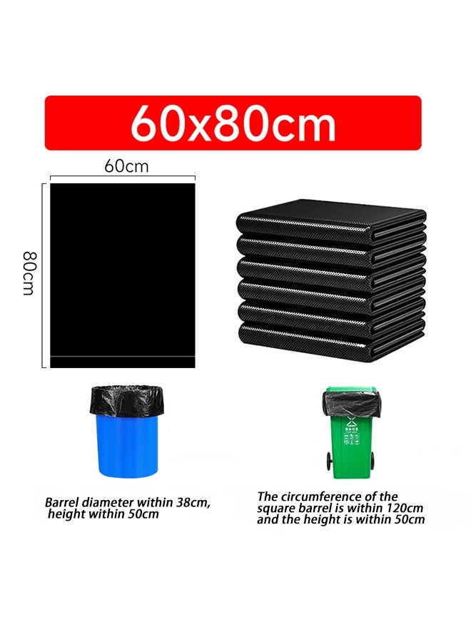 Laseta 100 قطعة من أكياس القمامة المنزلية مناسبة لسلات القمامة أقل من 50 لتر، سوداء وسميكة، مناسبة لمكتب المنزل، ممتلكات الفنادق، النظافة، أكياس قمامة كبيرة، مكتب المنزل 60*80 سم، حزمتين من 100 كيس قمامة. - Image 4