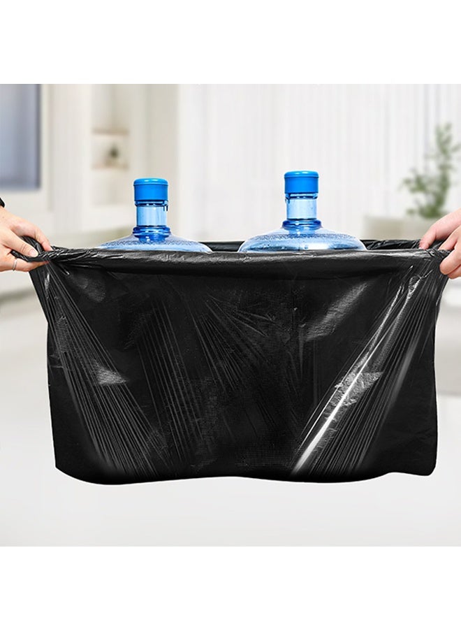 Laseta 100 قطعة من أكياس القمامة المنزلية مناسبة لسلات القمامة أقل من 50 لتر، سوداء وسميكة، مناسبة لمكتب المنزل، ممتلكات الفنادق، النظافة، أكياس قمامة كبيرة، مكتب المنزل 60*80 سم، حزمتين من 100 كيس قمامة. - Image 3