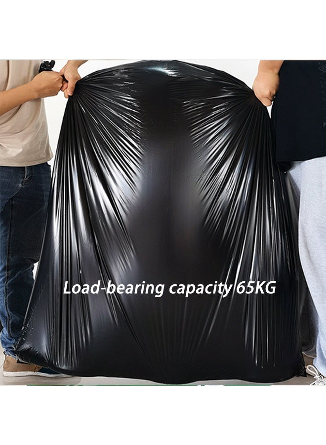 Laseta 100 قطعة من أكياس القمامة المنزلية مناسبة لسلات القمامة أقل من 50 لتر، سوداء وسميكة، مناسبة لمكتب المنزل، ممتلكات الفنادق، النظافة، أكياس قمامة كبيرة، مكتب المنزل 60*80 سم، حزمتين من 100 كيس قمامة. - Image 2