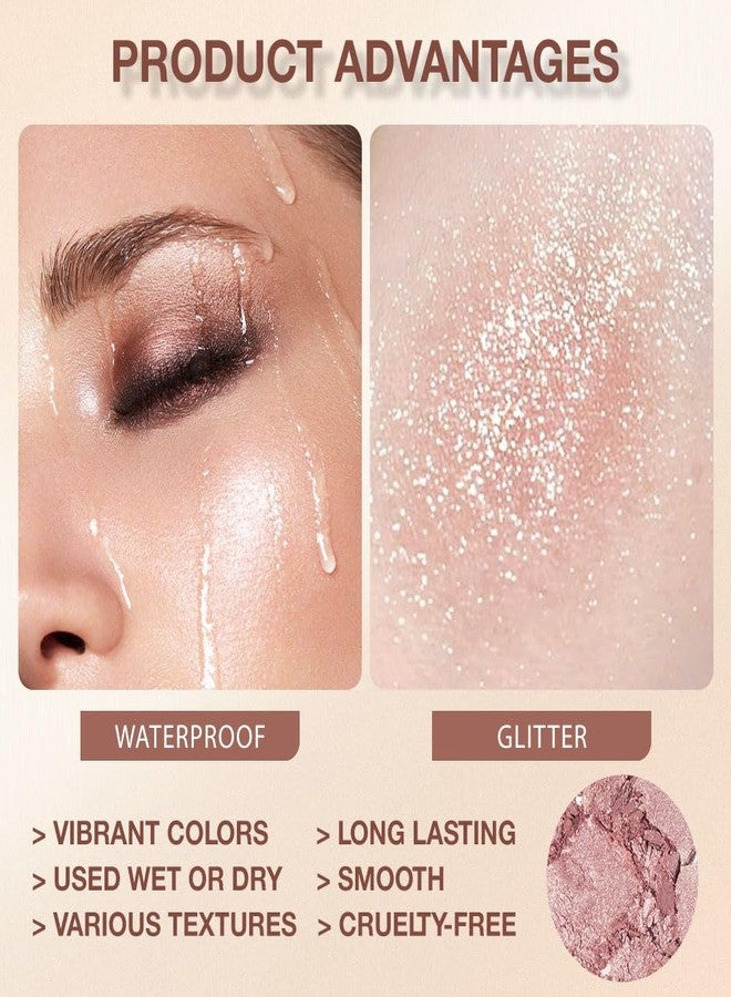 AMY'S DIARY Matte taupe Shimmer Eye Shadow Palette Makeup,Eyeshadow Long Lasting Waterproof Cruelty-Free, 9 Blendable Shades in Smooth Matte and Shimmer Finishes with Gorgeous Pearls for woman - Image 4