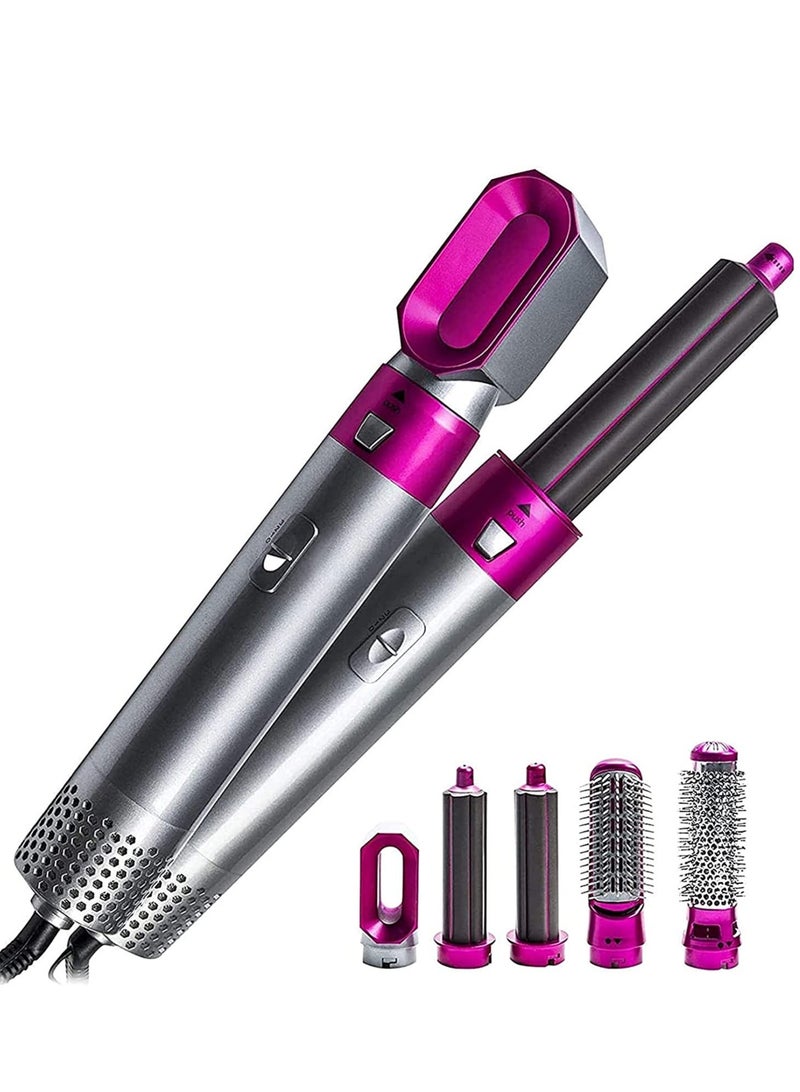 ELTRAZONE Negative ion Hair Dryer 5 in 1 hot air Styler Multi-Function Hair Dryer Brush Styler Curler Curling Iron Rotating Straight Hair Styling Tool - Image 1