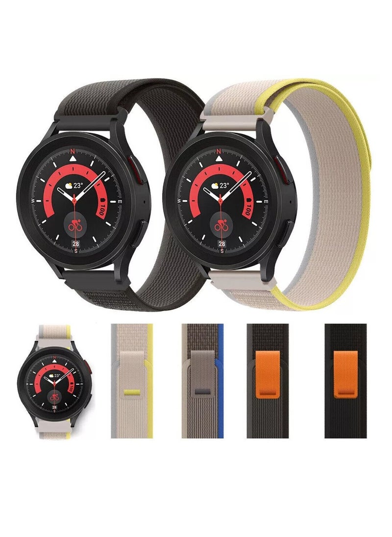 Generic - Alpine Loop Bands Nylon 20MM Band For Samsung Gear Sport/Watch 6/Watch 4 5 /Watch 5 Pro /S2 classic/active 2 40mm 44mm/Amazfit GTS 3/ GTS 4/GTS4 Mini/Bip 3 Pro/GTS2/Bp u - Image 1