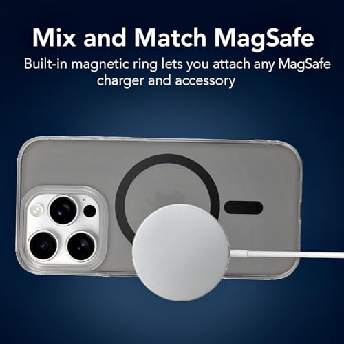 SHINESTAR Shockproof Ultra-Hybrid Back Case Cover for iPhone 16 Pro | Crystal Clear Transparent Case | MagSafe Compatible Back Cover for iPhone 16 Pro | Transparent, Stylish & Drop-Proof - - Black - Image 2