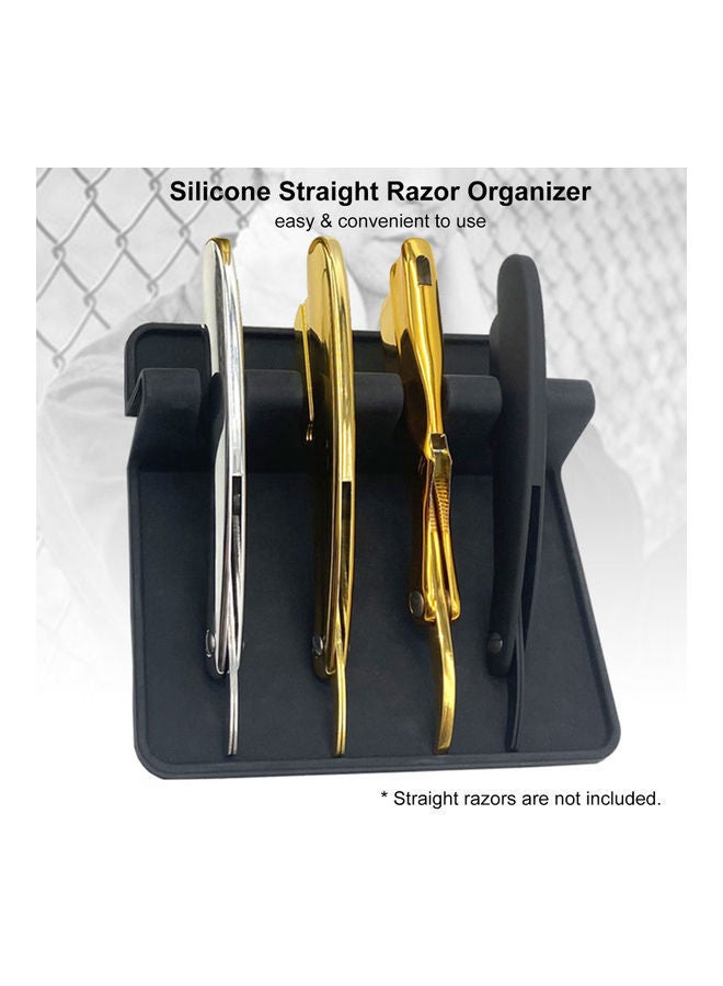 إسكدنيا حامل شفرة حلاقة مستقيم من السيليكون أسود - Image 5