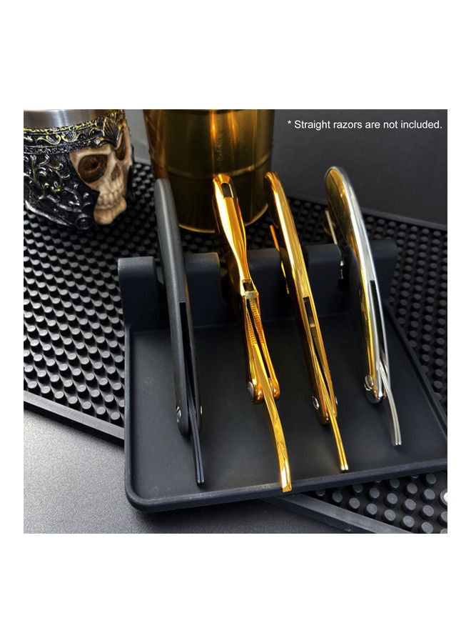 إسكدنيا حامل شفرة حلاقة مستقيم من السيليكون أسود - Image 3