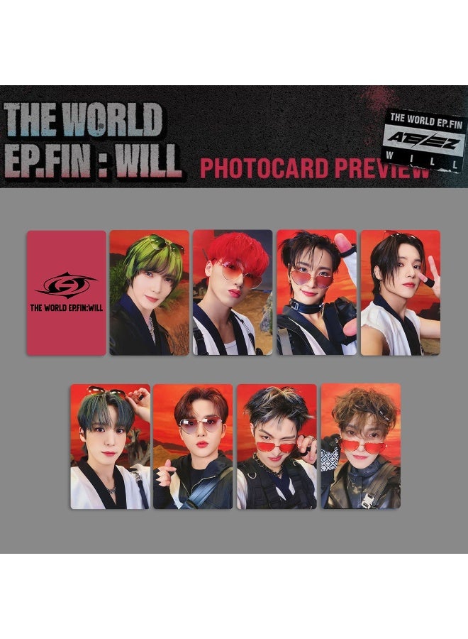 NIBEMINENT 8 Pcs Kpop ATEEZ THE WORLD FIN WILL Lomo Cards Card For Fans Collection Gifts - Image 1